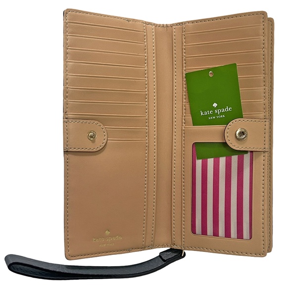 Kate Spade Wristlet Wallet Mandy Southport Pebble Leather Perri Lane Bubbles - Picture 7 of 11